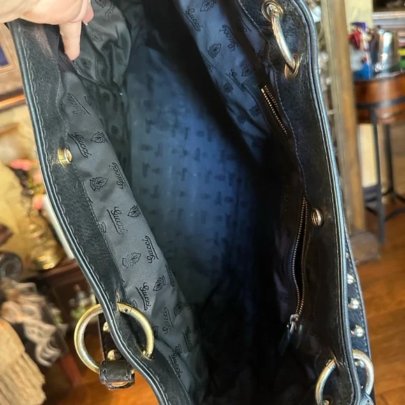 Beautiful Ex large Black Irina Babushka Leather Tote - Picture 10 of 17